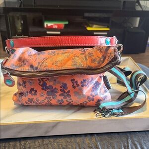 Floral GABS handpainted, genuine, leather Italy Patterned Women's Bag